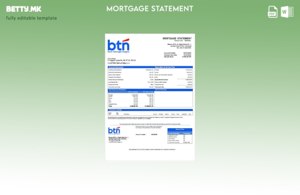 модерен стил Индонезиска банка Табунган Негара (BTN) извод за хипотека Шаблон за